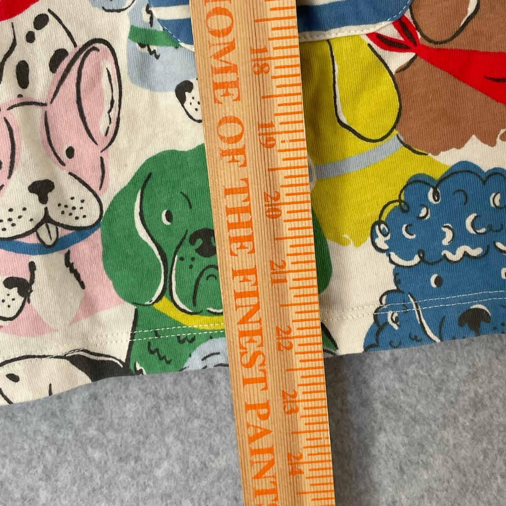 Mini Boden Girls 9-10Y Dog Print Tunic Top Long Sleeve Striped Pockets #03 - Picture 7 of 10